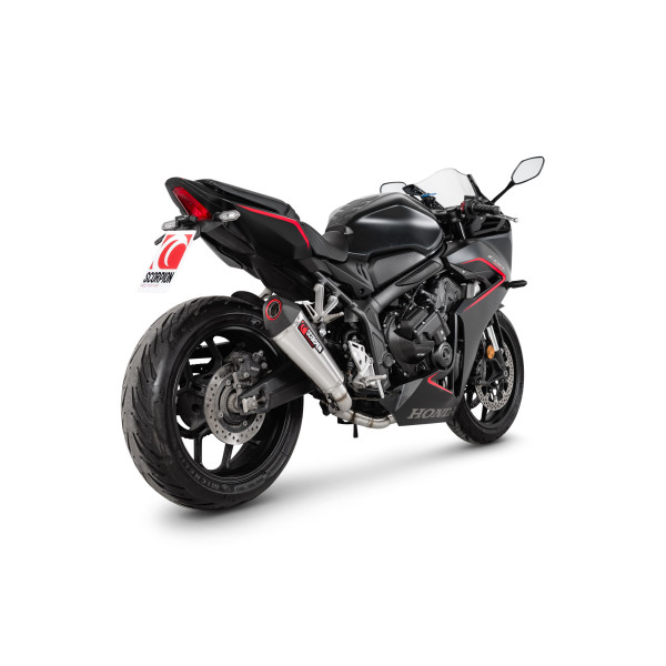 Scorpion Exhaust Honda CBR 650 R 2024 - 2025 Serket Taper Full System Brushed Stainless Steel Sleeve